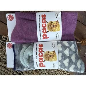 Pacas Women's Alpaca Wool Socks - M/L Size (2 Pairs)